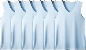 6 Pack Men's Workout Tank Tops V-Neck Sleeveless Athletic T-Shirts Lightweight Breathable Running Tops Undershirts