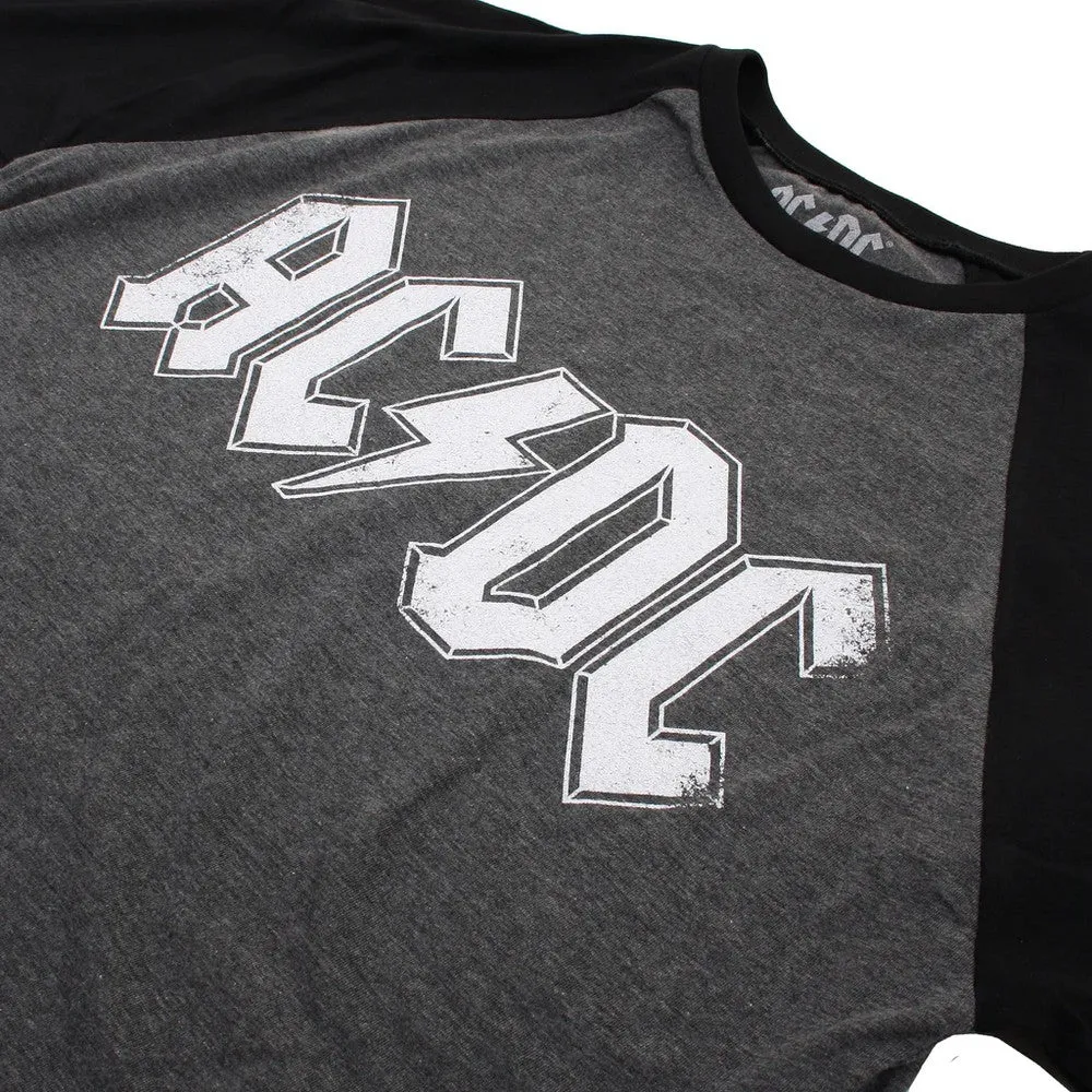 AC/DC Mens Logo 3/4 Sleeve T-Shirt