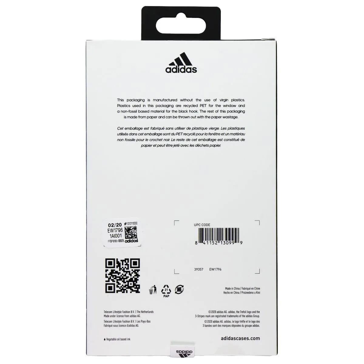 Adidas Eco-Friendly Protective Case for Apple iPhone 11 Pro Max - Purple