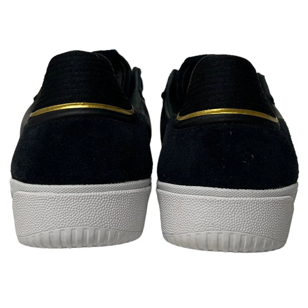 Adidas Tyshawn Low Black White Gold Suede Shoes