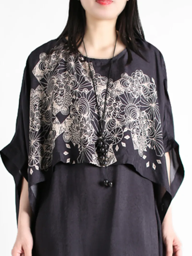 All You Need Women's Loose Round Neck A-line Dress