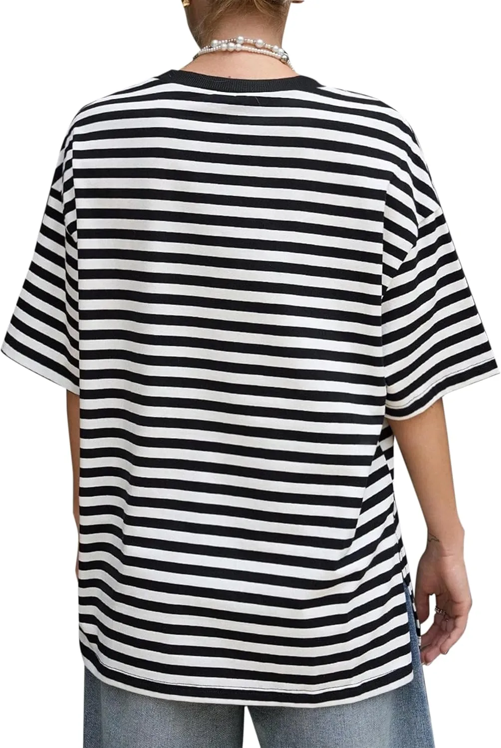Avanova Women Graphic Letter Print Oversized T Shirt Short Sleeve Casual Summer Loose Fit Tee Top