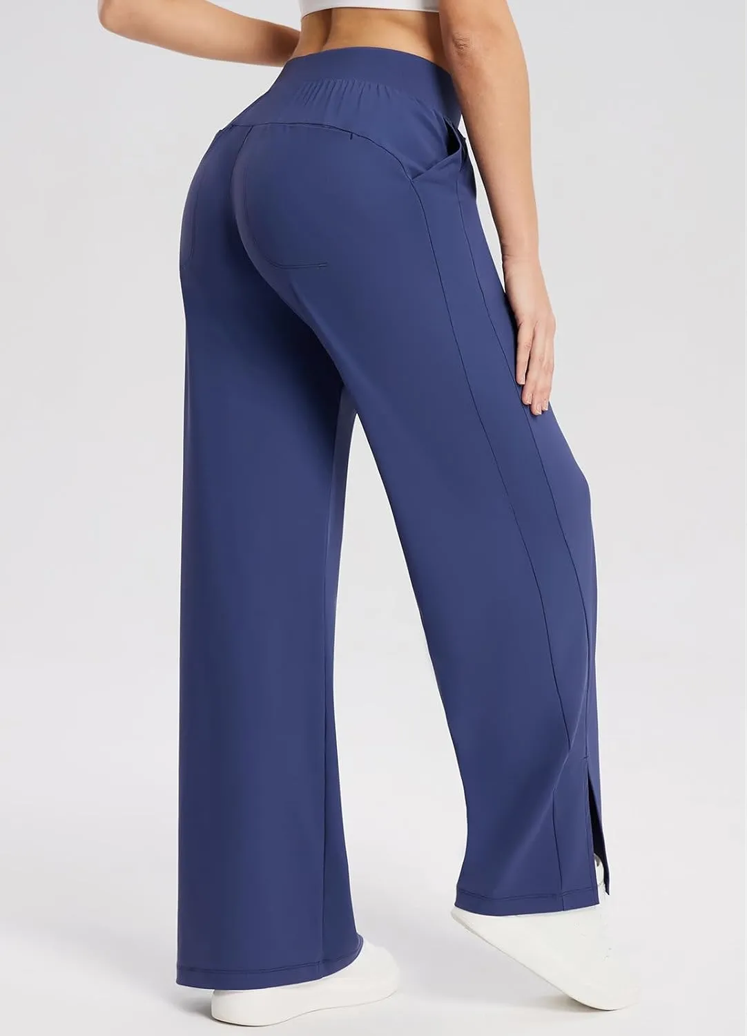 baleaf Women's Wide Leg Sweatpants Loose Drawstring Lounge Yoga Pants with Pocket High Waist Dress Pants UPF50  Causal Summer