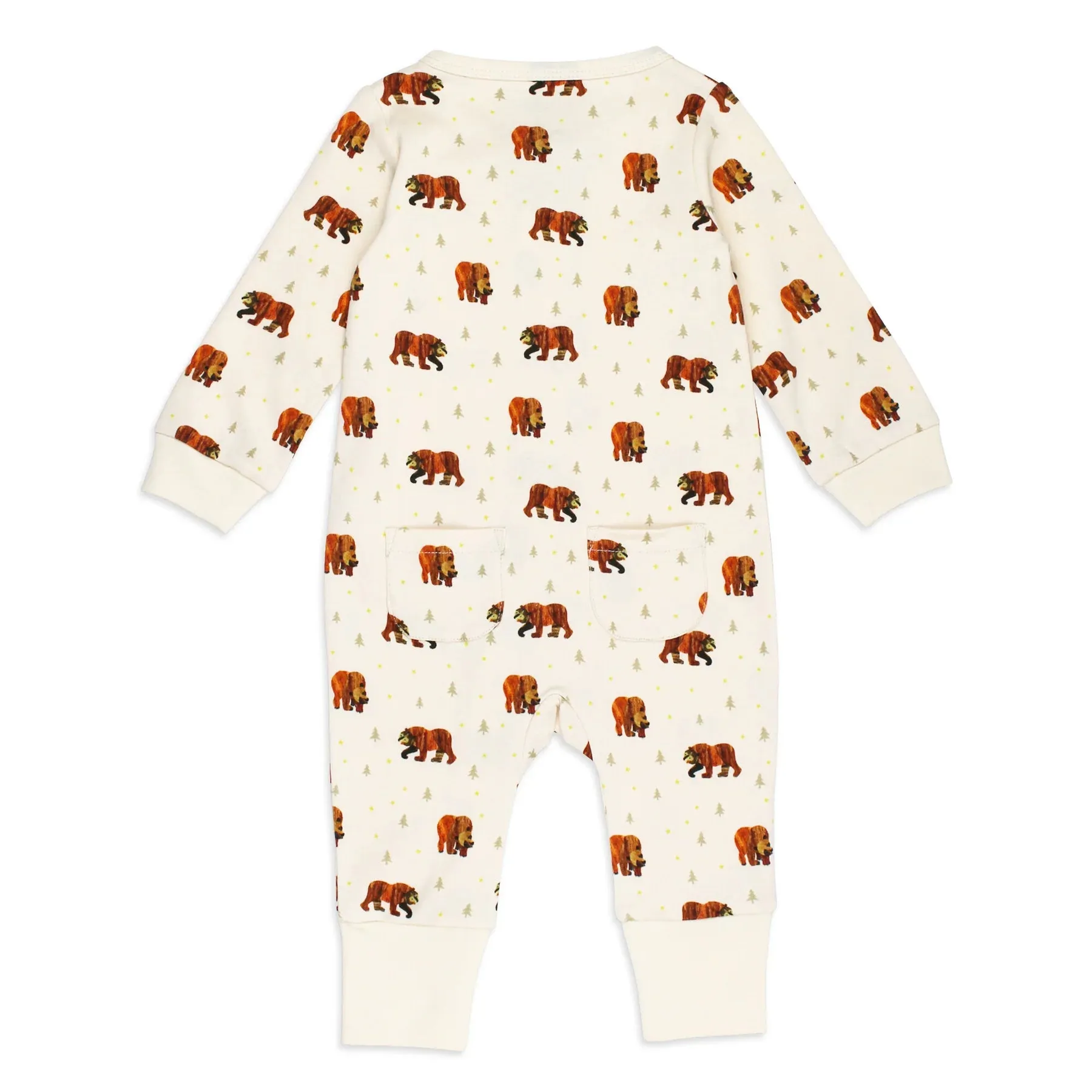 Brown Bear Organic 2-Way Zipper Romper