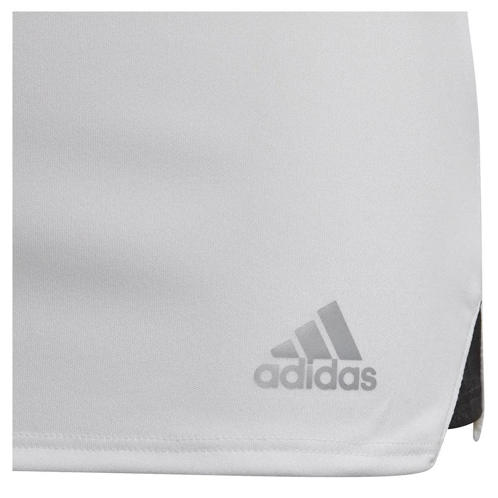 Girls' Club Tennis Tank White and Matte Silver