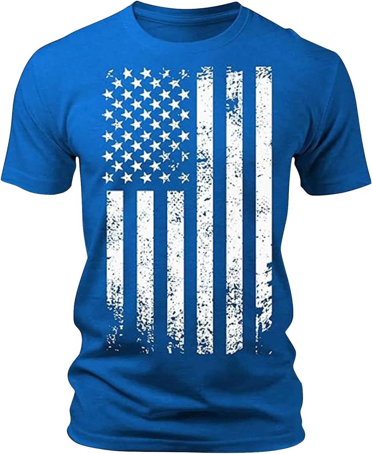 Indepedence Day USA Flag Shirts for Men Patriotic United States of American 4th of July T-Shirts Summer Outdoor Tops