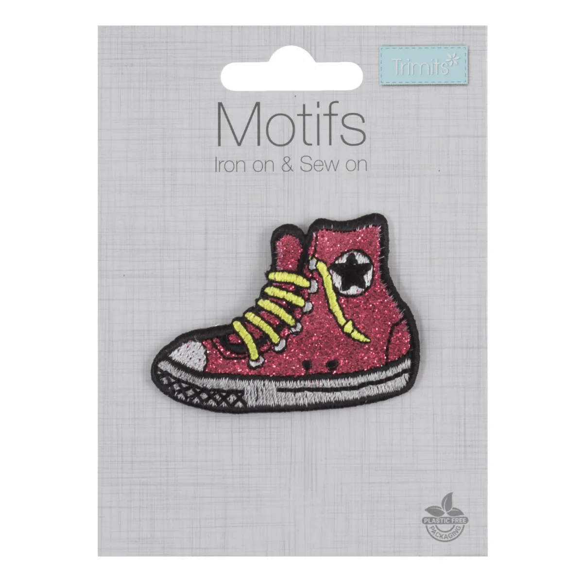 Iron-On/Sew On Motif Patch - Glitter Plimsoll