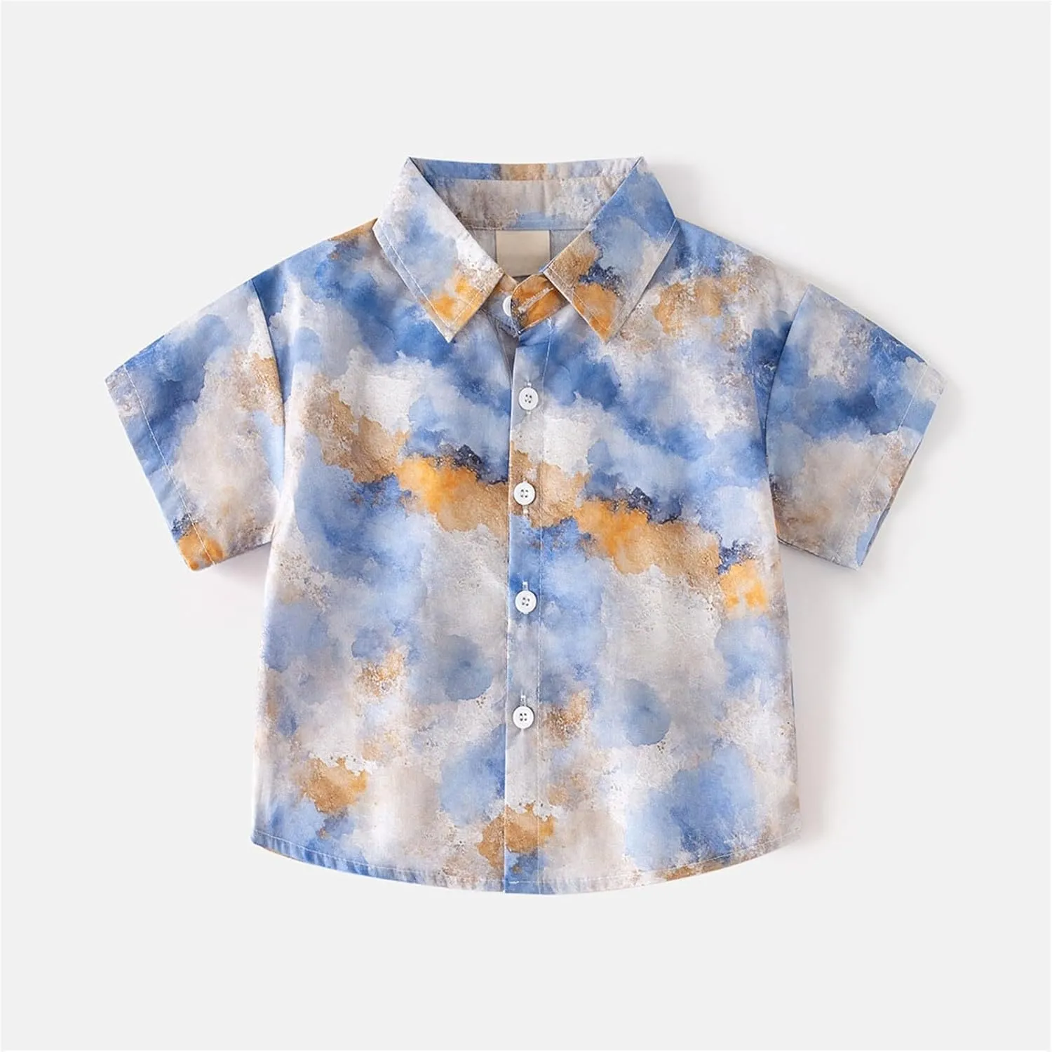 Little Boys Girls Casual Striped Button Down Shirts Short Sleeve Dry Fit Hawaiian Floral Tops Teen Shirts Girls Trendy