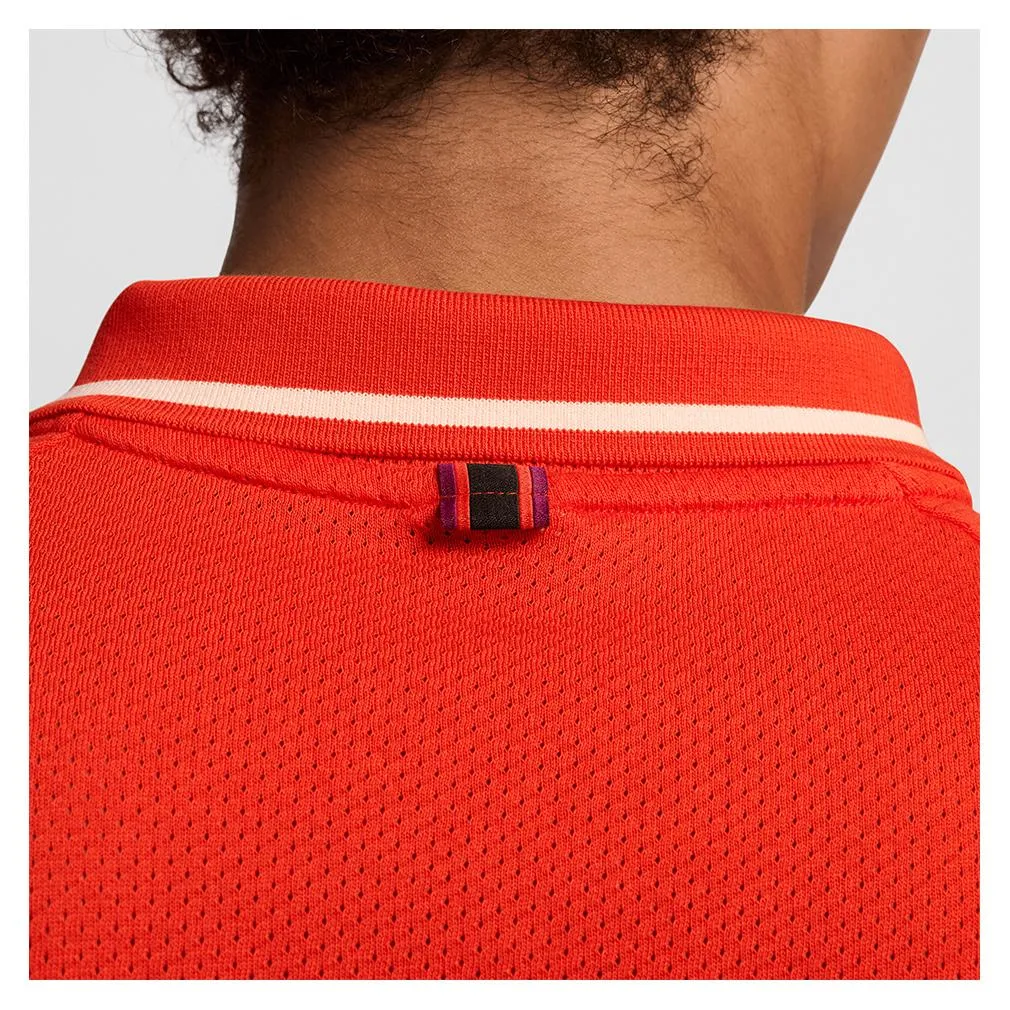 Mens Heritage Tennis Polo Picante Red