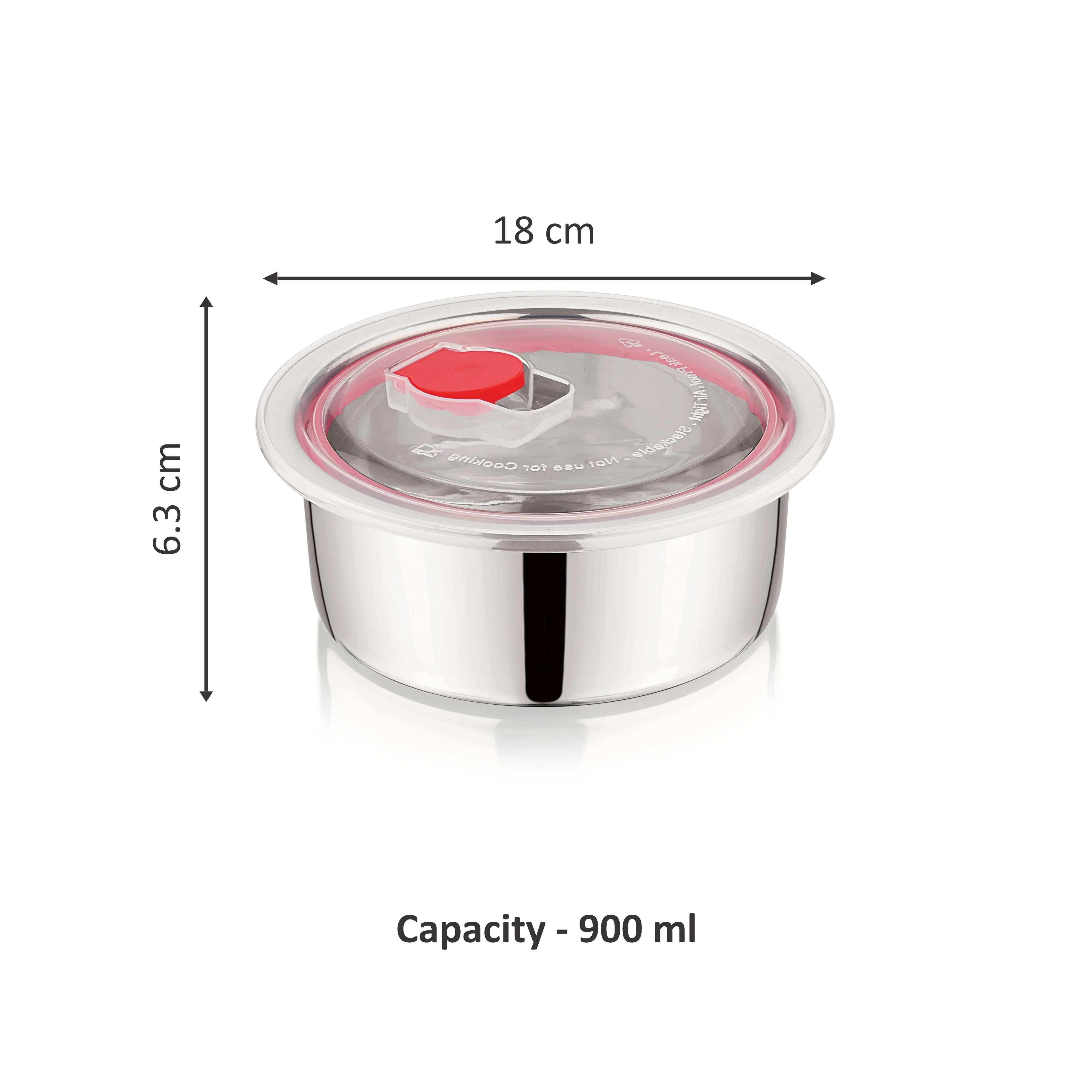 NanoNine Vacuu Tight 900 ml Regular Single Wall Stainless Steel Container.