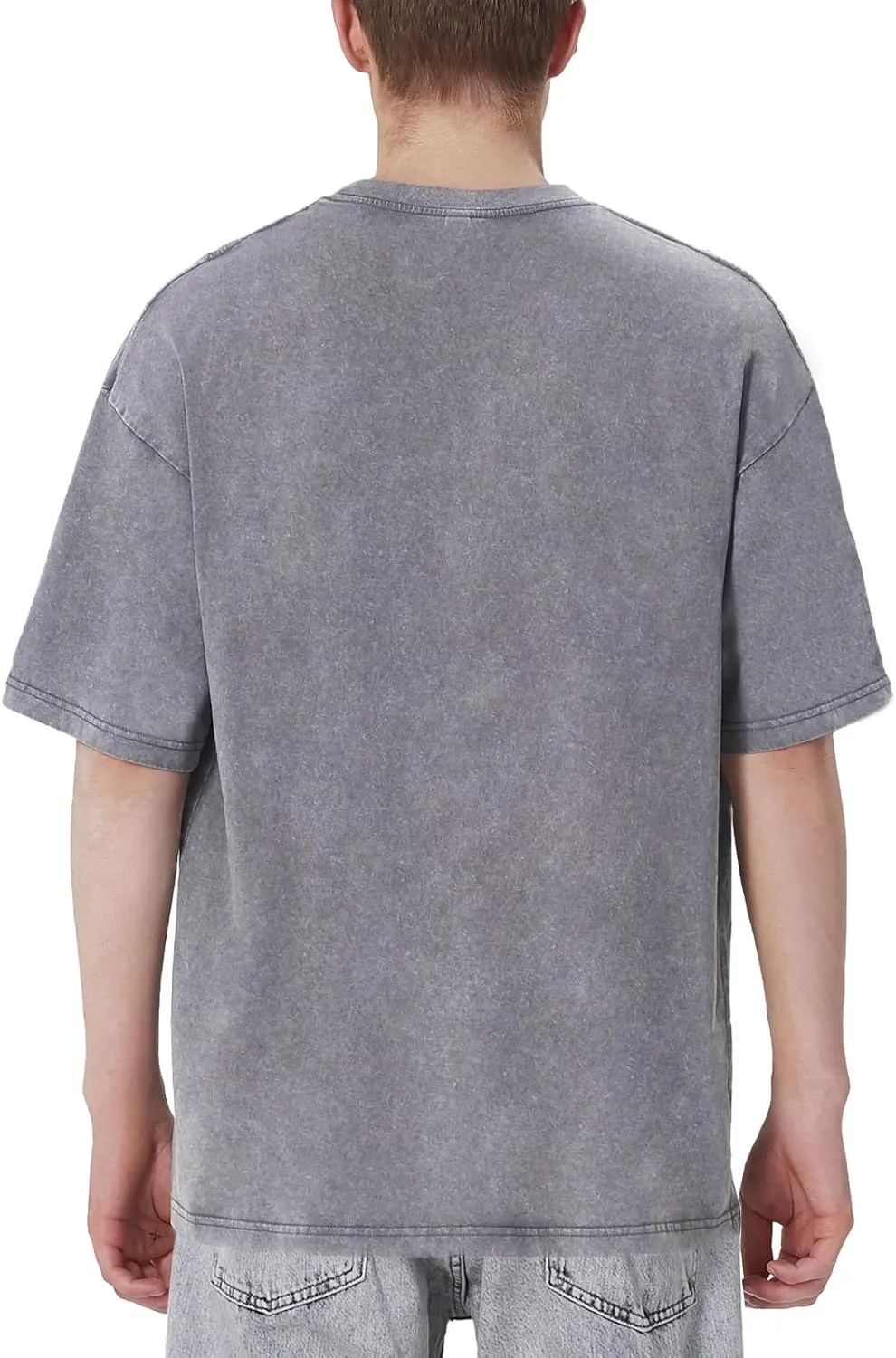 Oversized T-Shirts for Men Heavyweight Cotton Tee Crew Neck Short Sleeve Tops Men's Loose Fit Casual Fashion Shirt