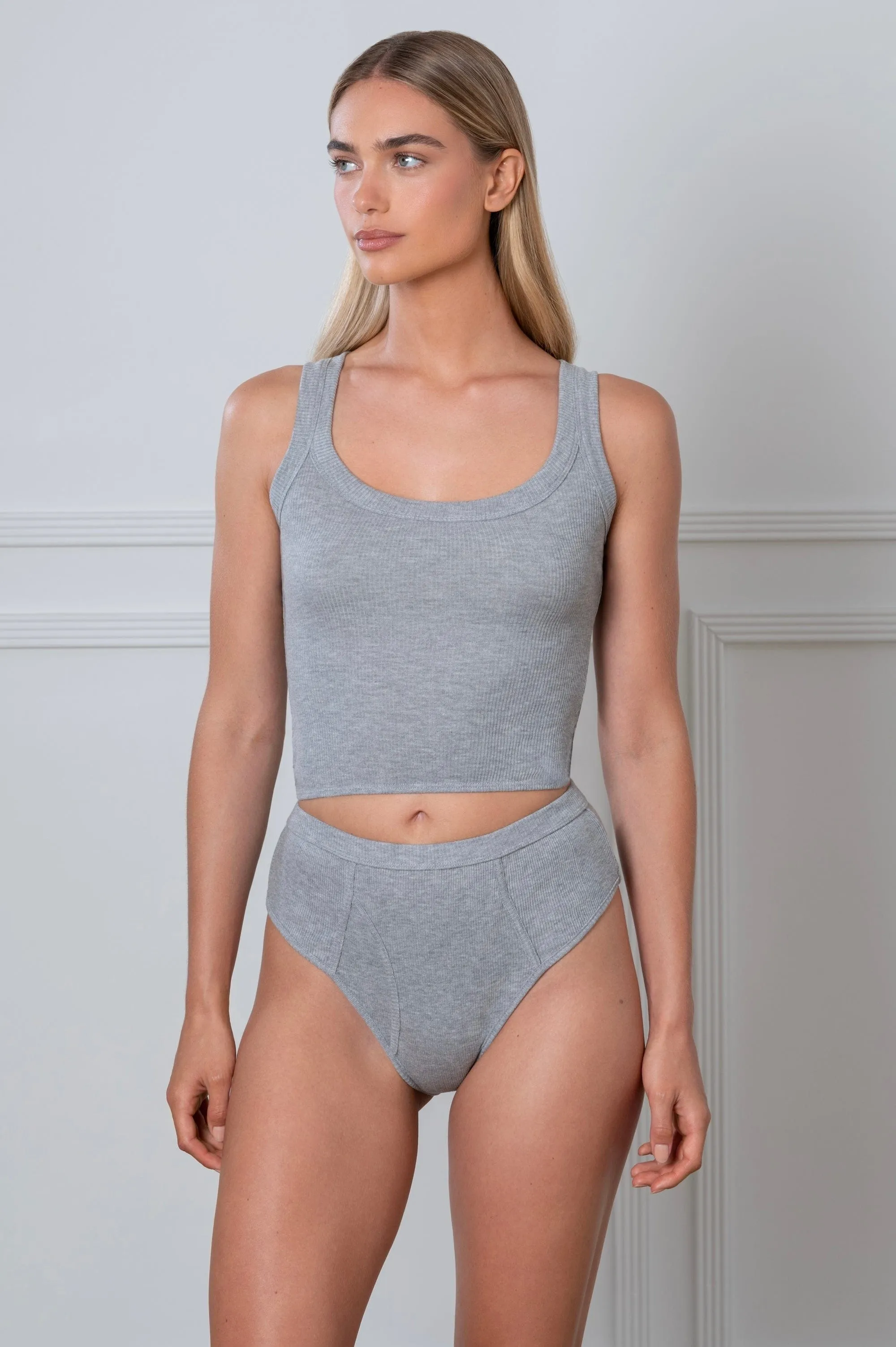 Rib Tank Grey