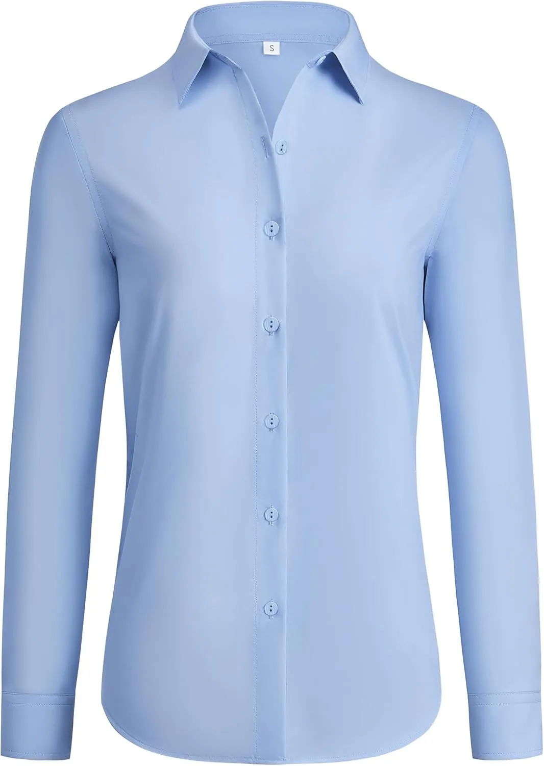 siliteelon Button Down Shirts for Women Wrinkle Free Dress Shirts Long Sleeve Shirts Formal Work Office Blouses Tops
