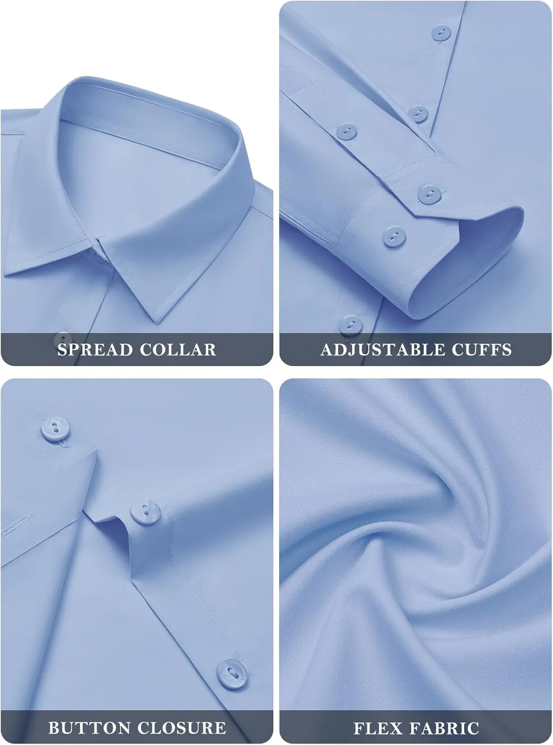 siliteelon Button Down Shirts for Women Wrinkle Free Dress Shirts Long Sleeve Shirts Formal Work Office Blouses Tops
