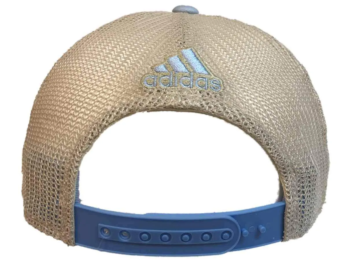 Sporting Kansas City Adidas Sun Bleached Blue Tan Mesh Snapback Slouch Hat Cap