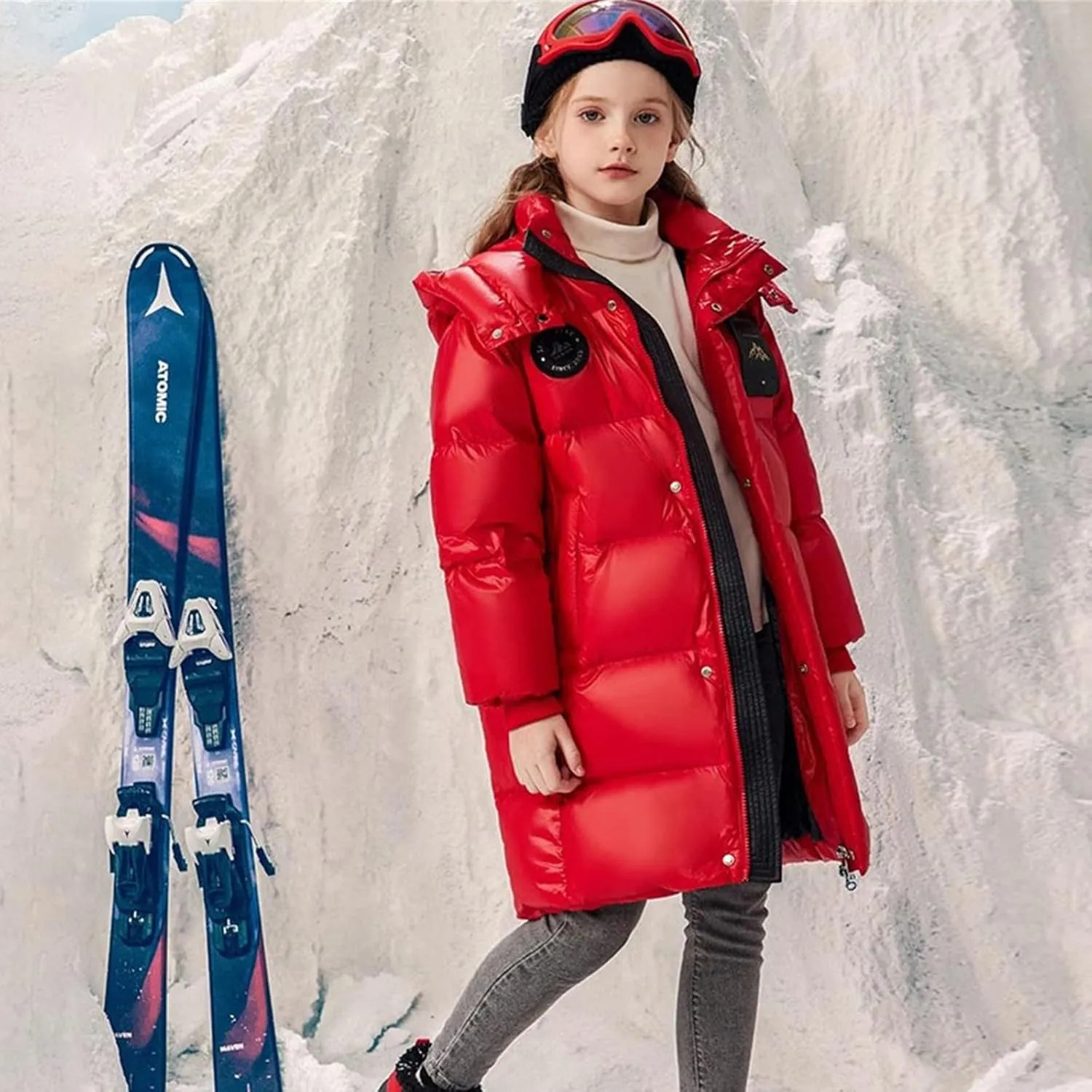 Teen Winter Padded Puffer Long Coat Little Boys Girls Windproof Warm Thick Down Jacket Parka Casual Comfy Outerwear
