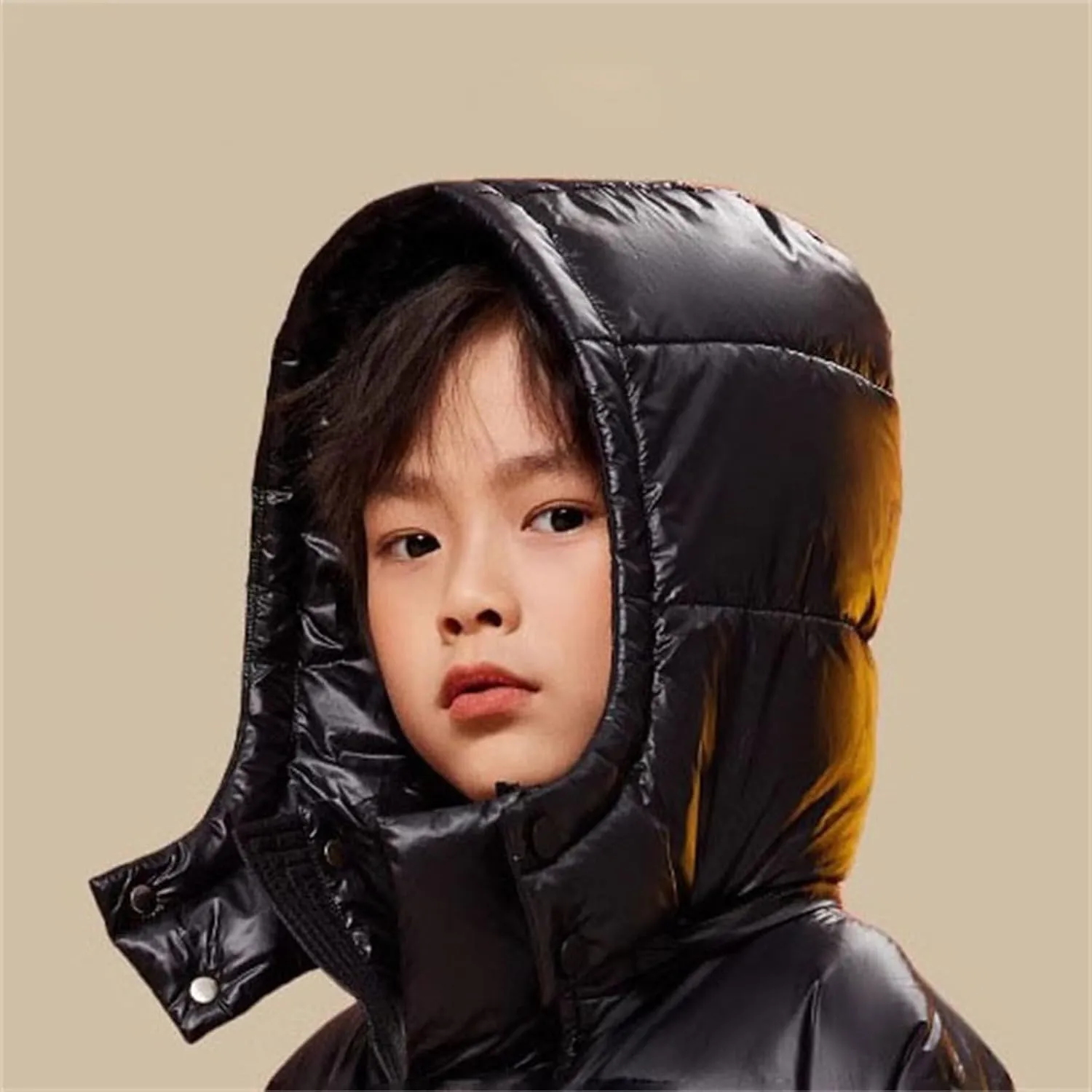 Teen Winter Padded Puffer Long Coat Little Boys Girls Windproof Warm Thick Down Jacket Parka Casual Comfy Outerwear