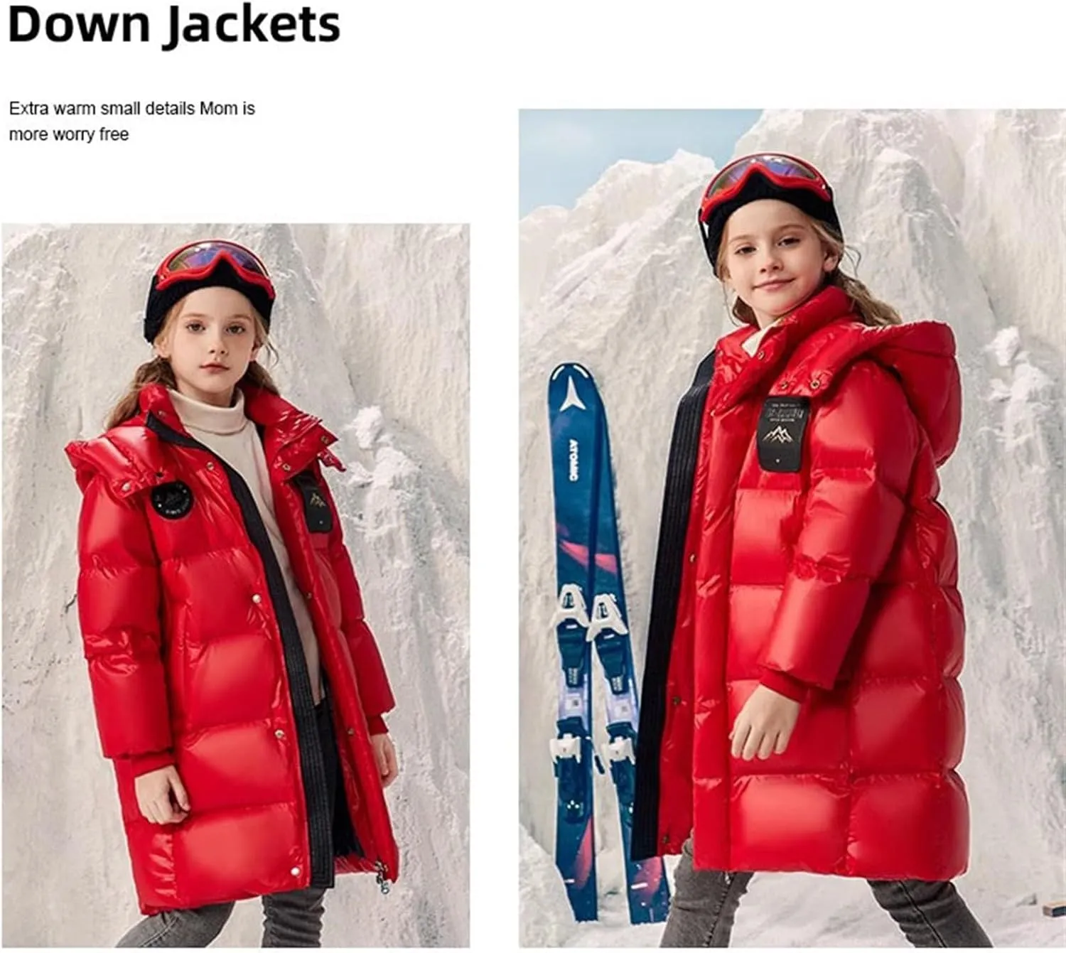 Teen Winter Padded Puffer Long Coat Little Boys Girls Windproof Warm Thick Down Jacket Parka Casual Comfy Outerwear