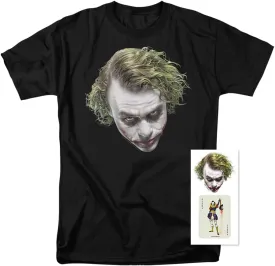The Dark Knight Heath Ledger Painted Joker Head T Shirts & Stickers