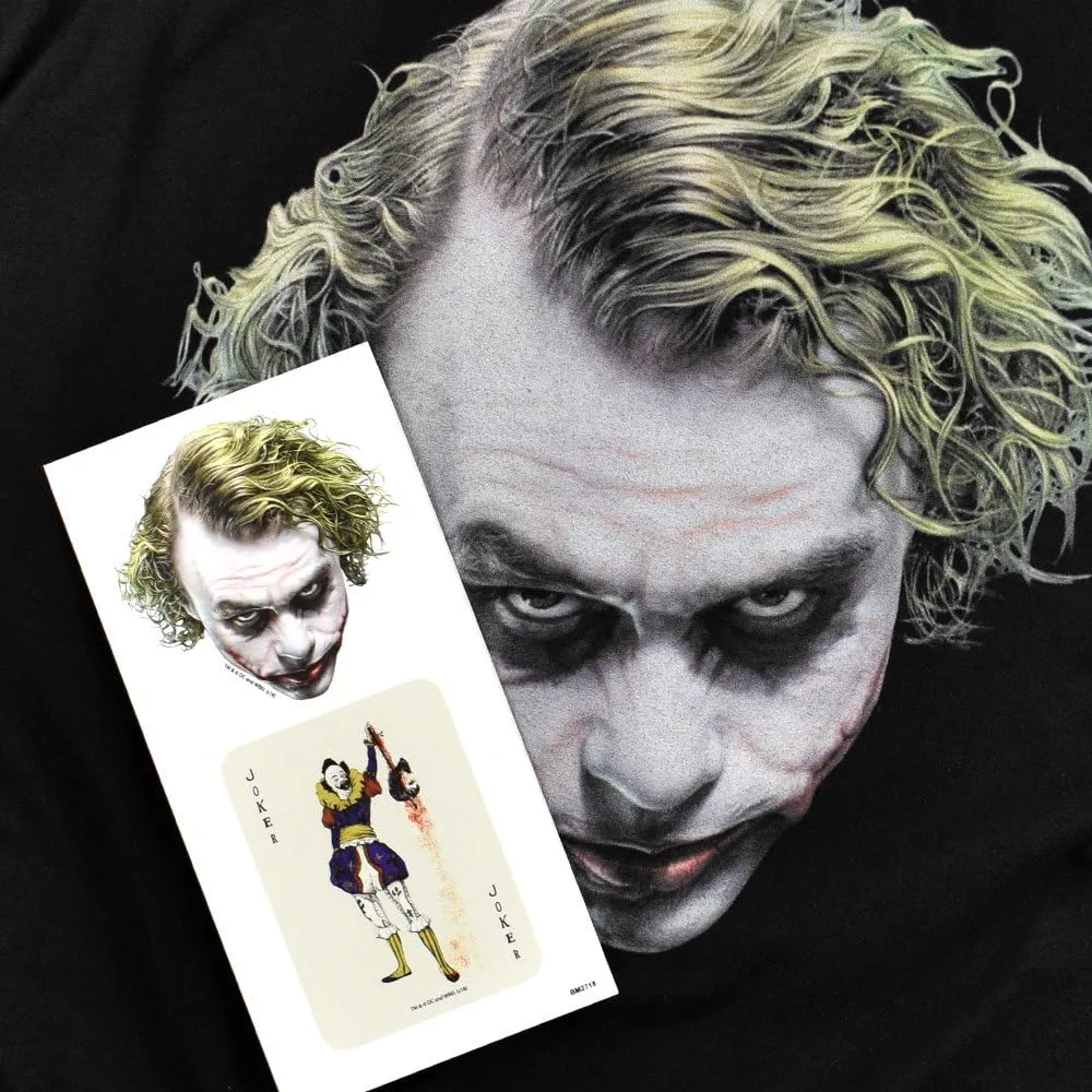 The Dark Knight Heath Ledger Painted Joker Head T Shirts & Stickers