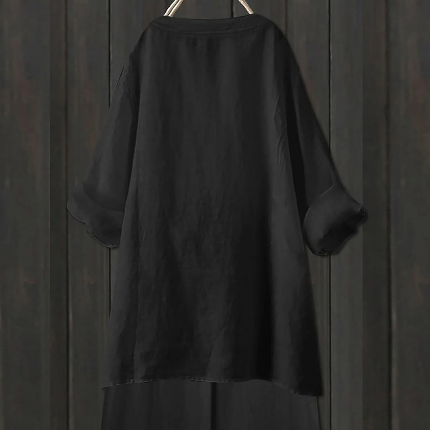 Womens Loose Buttons Down Blouse Tops Solid Casual Long Sleeve Shirt Blouse Low Cost T Shirts